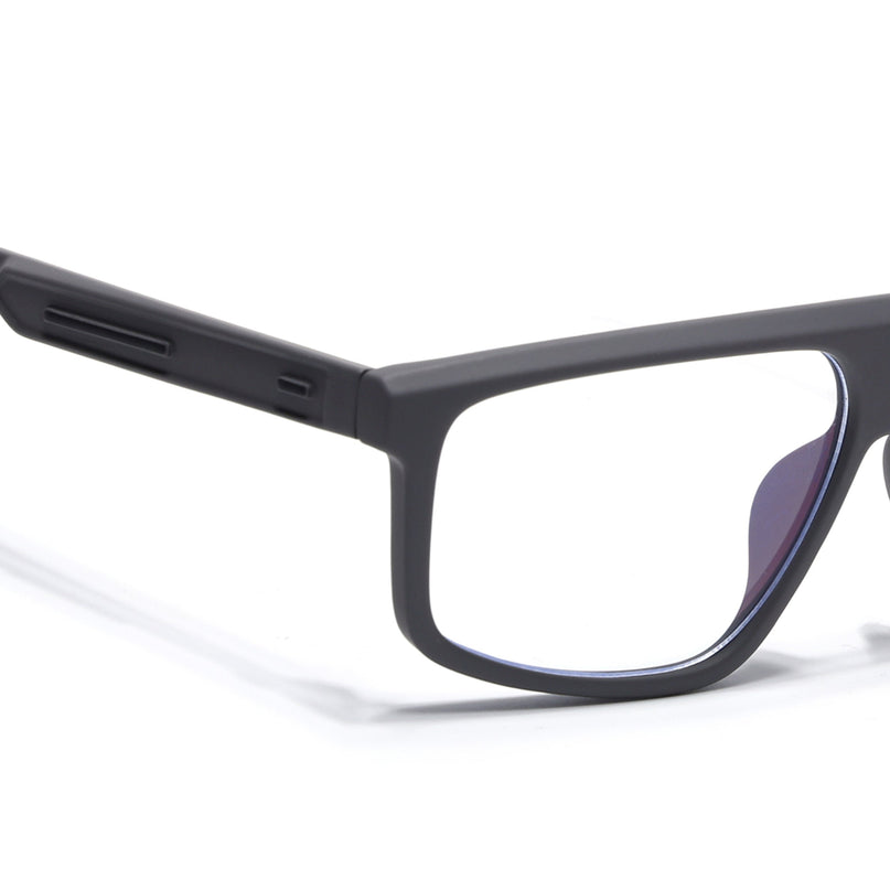 Eyejack Grey Rectangle Eyeglasses for Men & Women (2902FCL2088-C2)