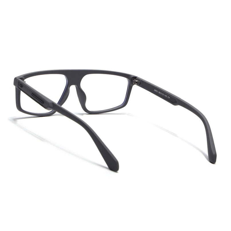 Eyejack Grey Rectangle Eyeglasses for Men & Women (2902FCL2088-C2)