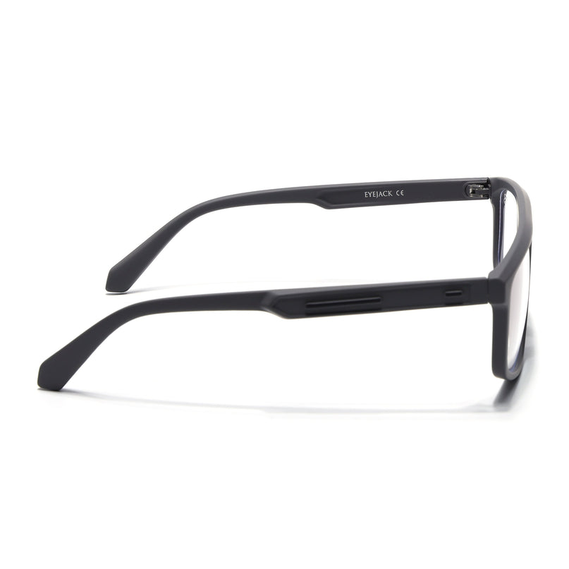 Eyejack Grey Rectangle Eyeglasses for Men & Women (2902FCL2088-C2)