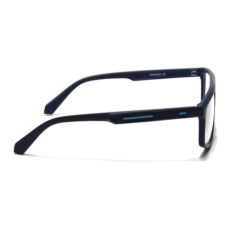 Eyejack Navy Blue Rectangle Eyeglasses for Men & Women (2902FCL2089-C3)