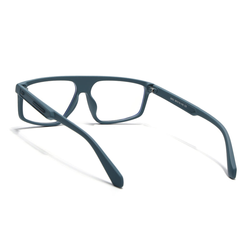 Eyejack Blue Rectangle Eyeglasses for Men & Women (2902FCL2090-C4)