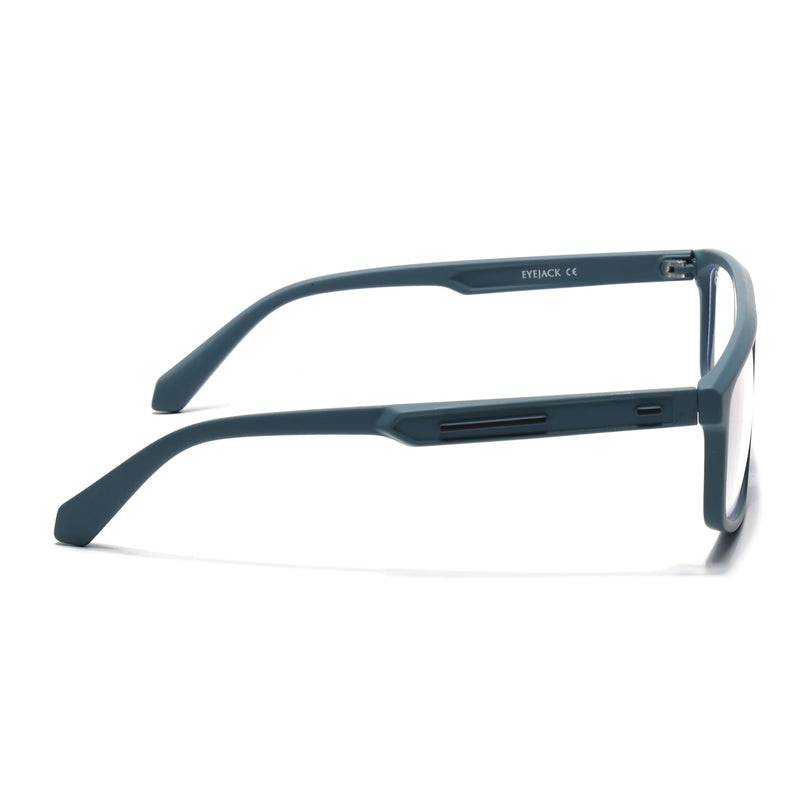 Eyejack Blue Rectangle Eyeglasses for Men & Women (2902FCL2090-C4)