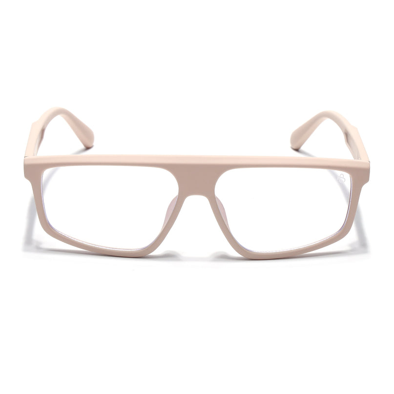 Eyejack Cream Rectangle Eyeglasses for Men & Women (2902FCL2092-C6)
