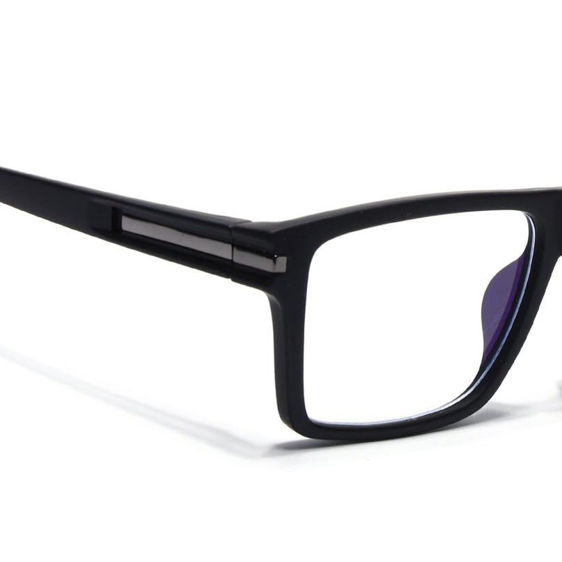 Eyejack Black Square Eyeglasses for Men & Women (2903FCL2093-C1)