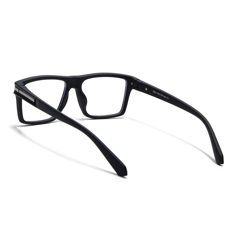 Eyejack Black Square Eyeglasses for Men & Women (2903FCL2093-C1)