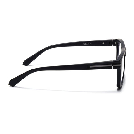 Eyejack Black Square Eyeglasses for Men & Women (2903FCL2093-C1)