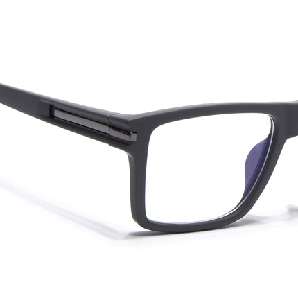 Eyejack Grey Square Eyeglasses for Men & Women (2903FCL2094-C2)
