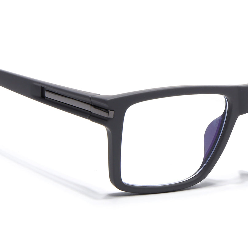 Eyejack Grey Square Eyeglasses for Men & Women (2903FCL2094-C2)