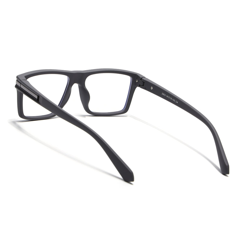 Eyejack Grey Square Eyeglasses for Men & Women (2903FCL2094-C2)