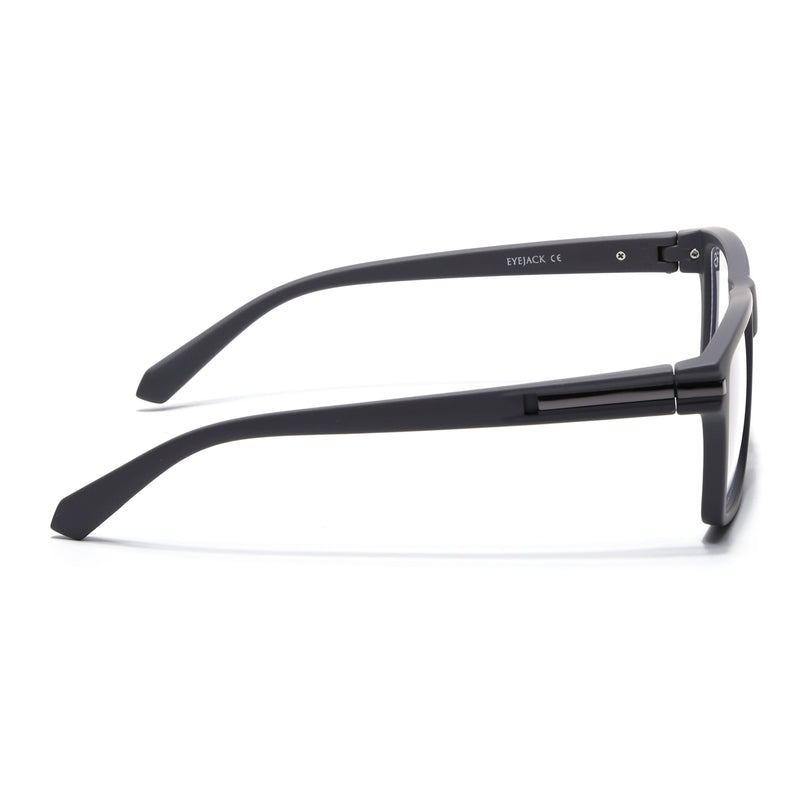 Eyejack Grey Square Eyeglasses for Men & Women (2903FCL2094-C2)