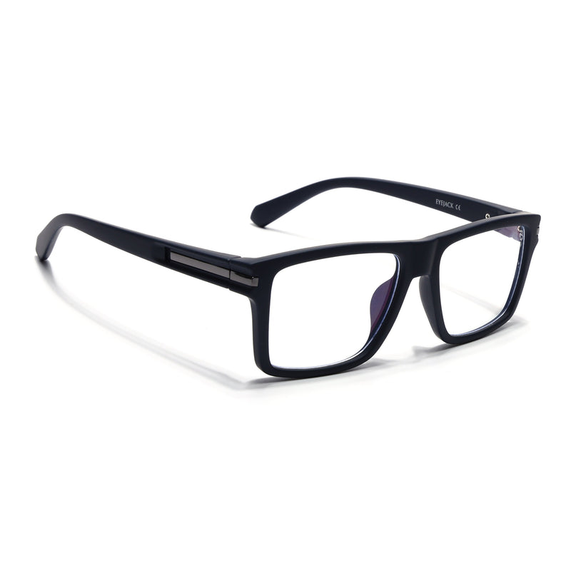 Eyejack Navy Blue Square Eyeglasses for Men & Women (2903FCL2095-C3)