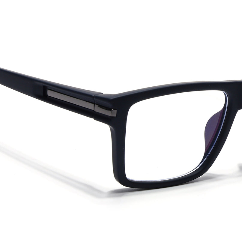 Eyejack Navy Blue Square Eyeglasses for Men & Women (2903FCL2095-C3)
