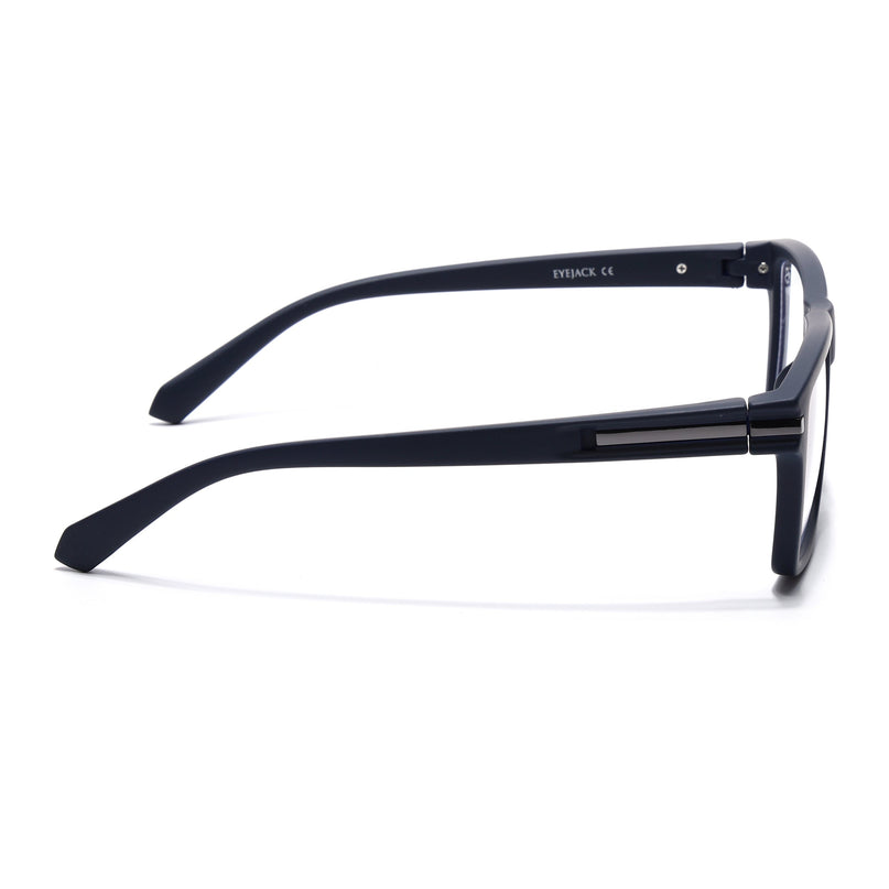 Eyejack Navy Blue Square Eyeglasses for Men & Women (2903FCL2095-C3)