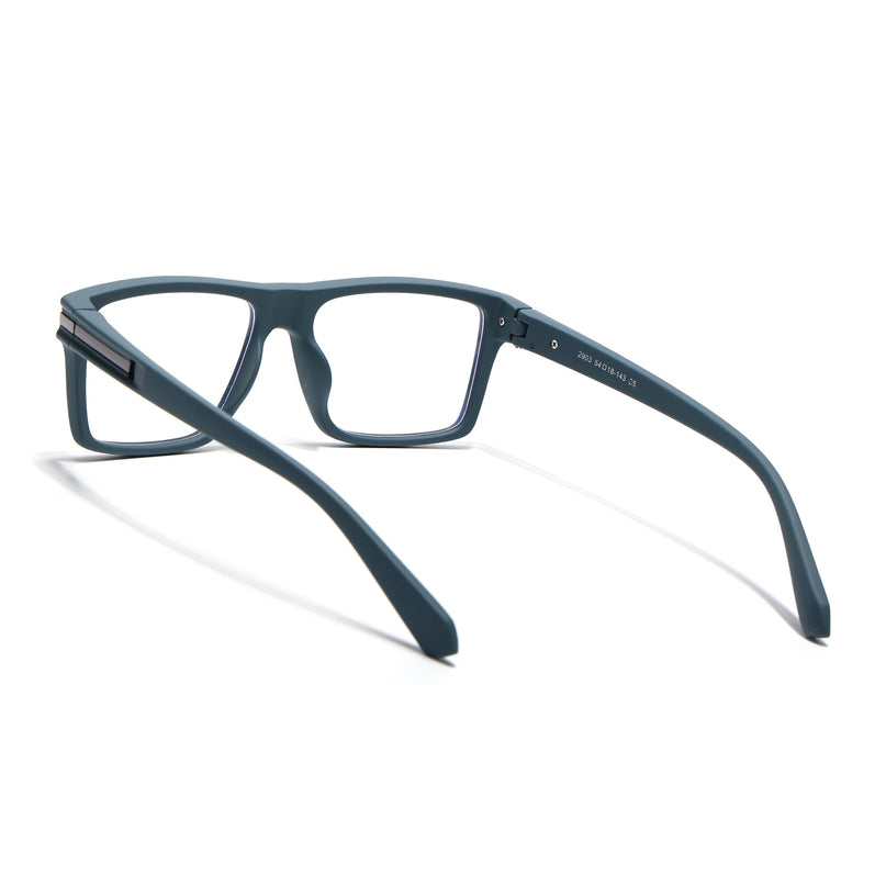 Eyejack Blue Square Eyeglasses for Men & Women (2903FCL2096-C4)