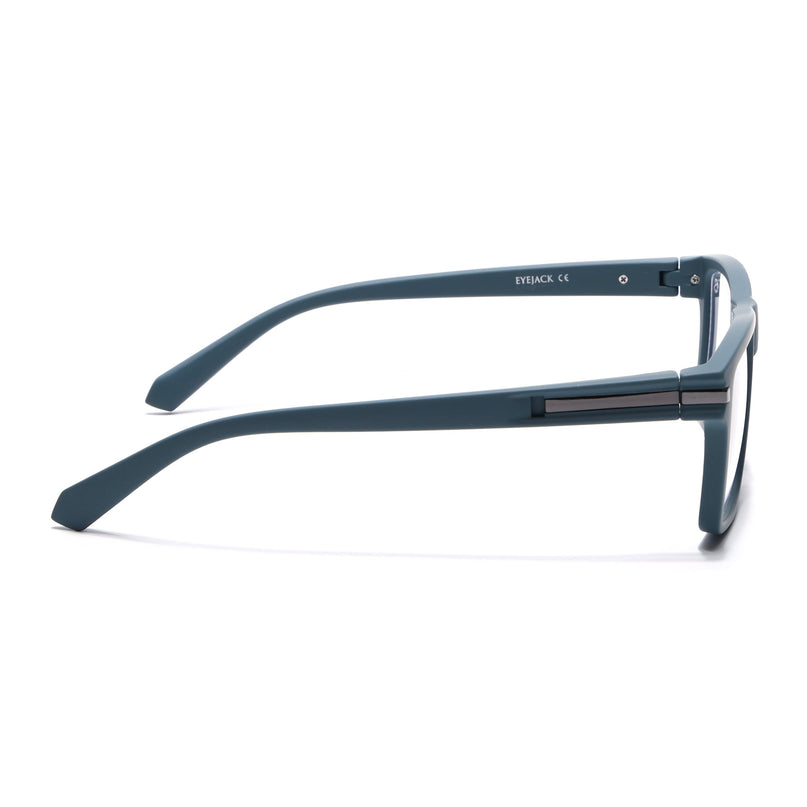 Eyejack Blue Square Eyeglasses for Men & Women (2903FCL2096-C4)
