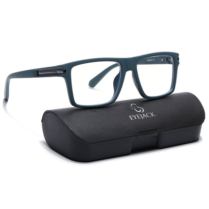 Eyejack Blue Square Eyeglasses for Men & Women (2903FCL2096-C4)