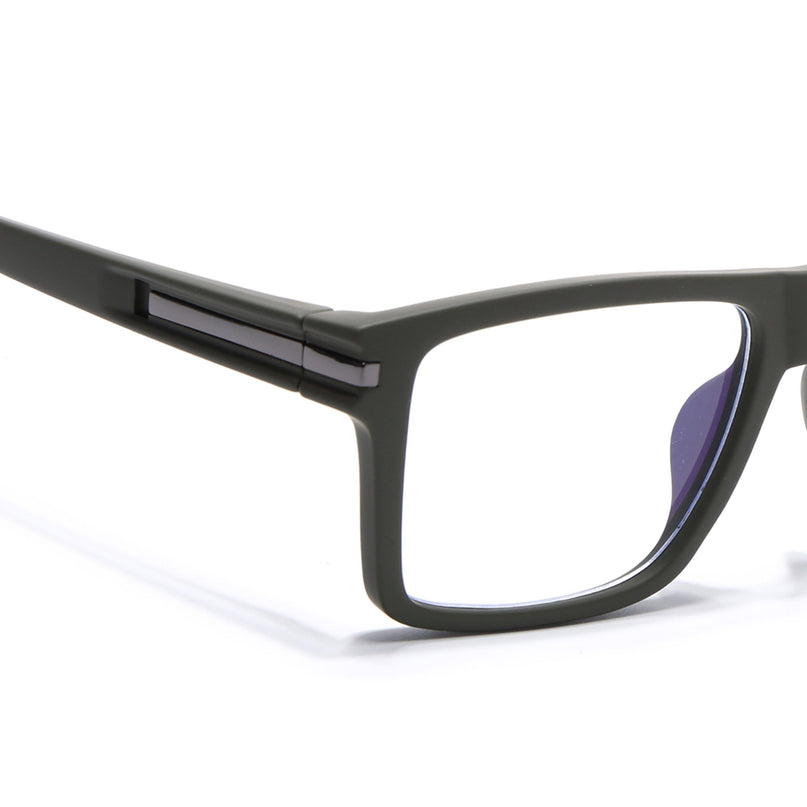 Eyejack Green Square Eyeglasses for Men & Women (2903FCL2097-C5)