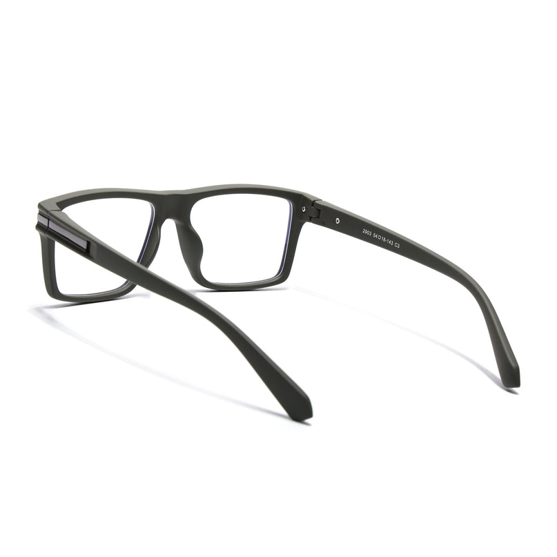 Eyejack Green Square Eyeglasses for Men & Women (2903FCL2097-C5)