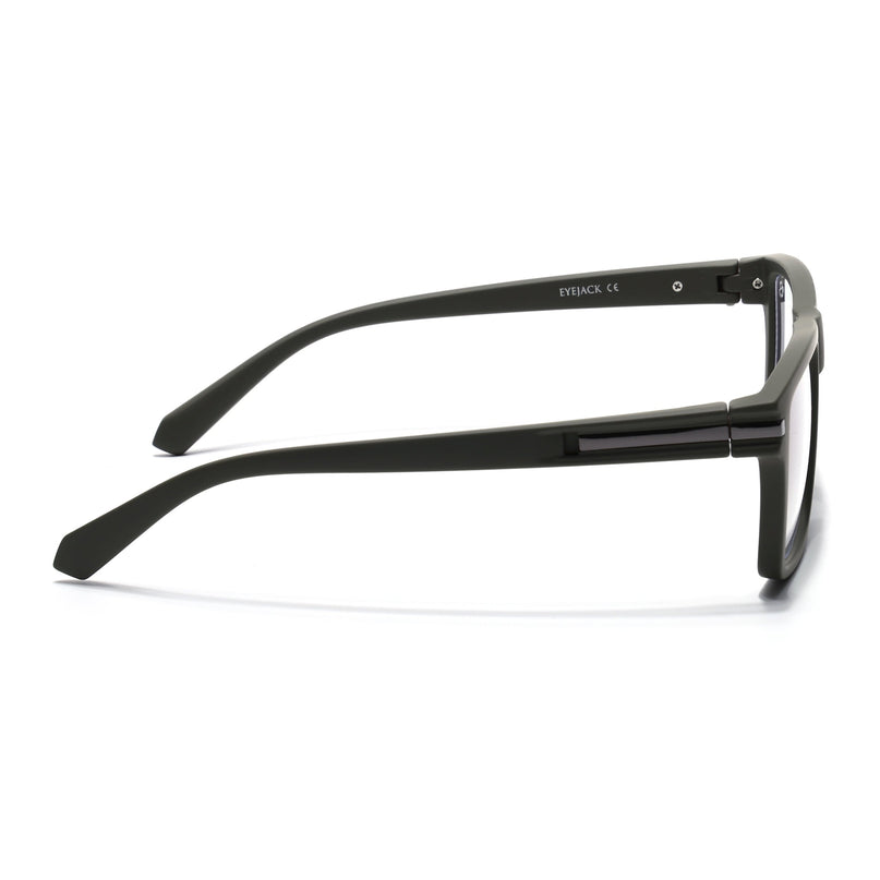 Eyejack Green Square Eyeglasses for Men & Women (2903FCL2097-C5)