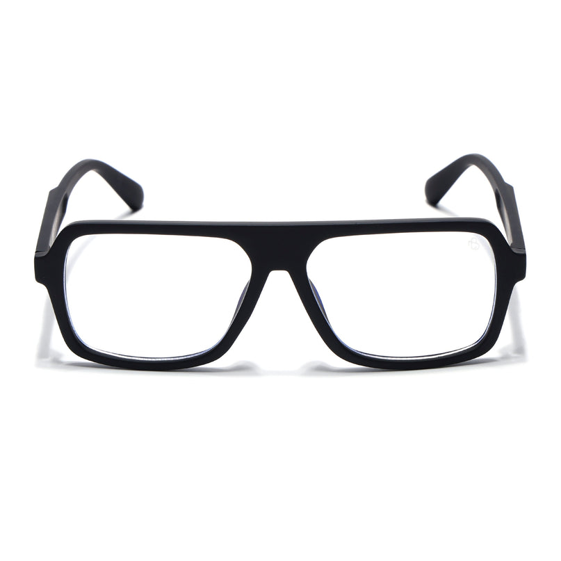 Eyejack Black Wayfarer Eyeglasses for Men & Women (2904FCL2099-C1)