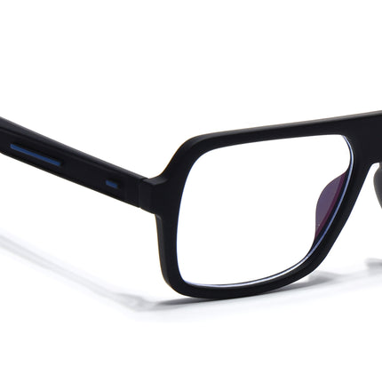 Eyejack Black Wayfarer Eyeglasses for Men & Women (2904FCL2099-C1)