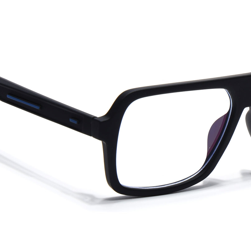 Eyejack Black Wayfarer Eyeglasses for Men & Women (2904FCL2099-C1)