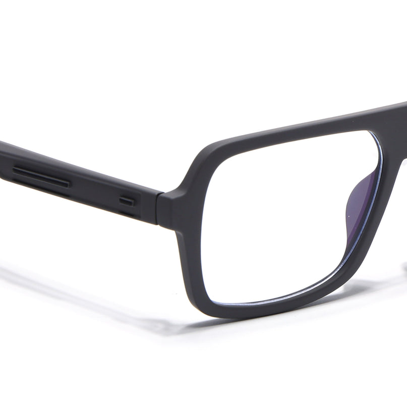 Eyejack Grey Wayfarer Eyeglasses for Men & Women (2904FCL2100-C2)