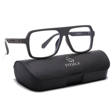 Eyejack Grey Wayfarer Eyeglasses for Men & Women (2904FCL2100-C2)