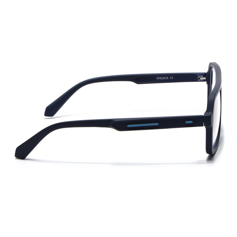 Eyejack Navy Blue Wayfarer Eyeglasses for Men & Women (2904FCL2101-C3)