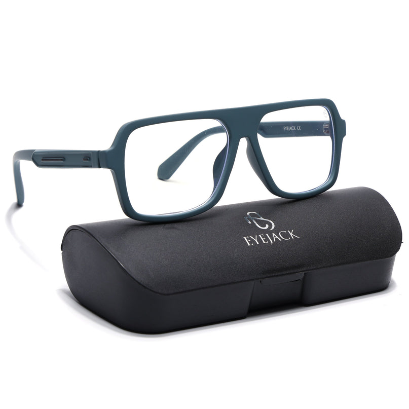 Eyejack Blue Wayfarer Eyeglasses for Men & Women (2904FCL2102-C4)