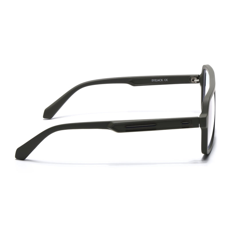 Eyejack Green Wayfarer Eyeglasses for Men & Women (2904FCL2103-C5)