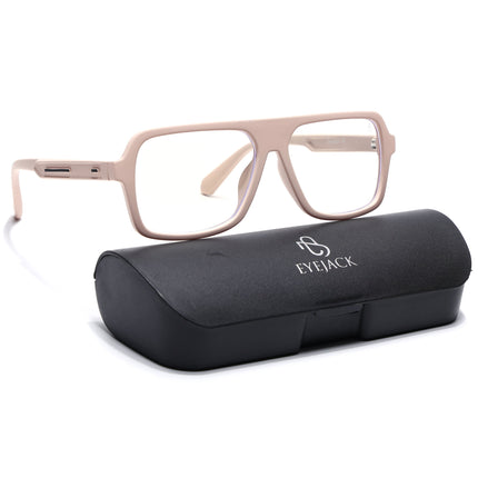 Eyejack Cream Wayfarer Eyeglasses for Men & Women (2904FCL2104-C6)