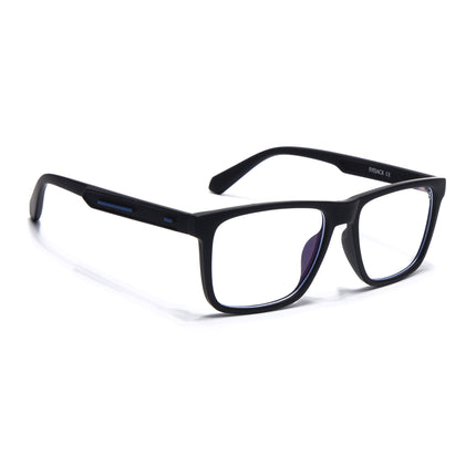 Eyejack Black Square Eyeglasses for Men & Women (2905FCL2105-C1)