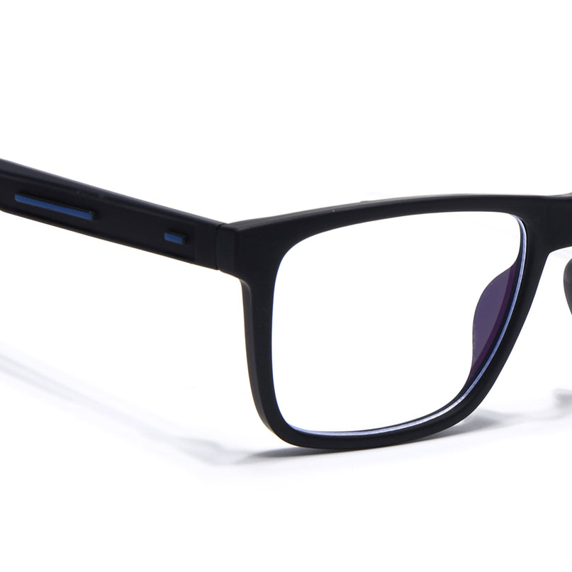Eyejack Black Square Eyeglasses for Men & Women (2905FCL2105-C1)