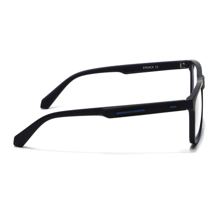 Eyejack Black Square Eyeglasses for Men & Women (2905FCL2105-C1)