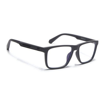 Eyejack Grey Square Eyeglasses for Men & Women (2905FCL2106-C2)