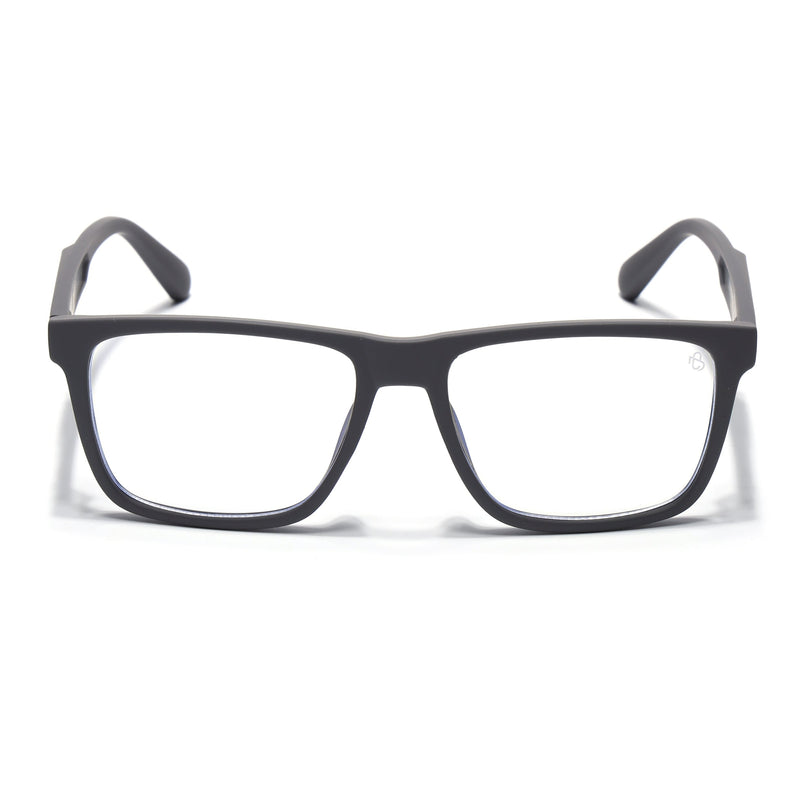 Eyejack Grey Square Eyeglasses for Men & Women (2905FCL2106-C2)