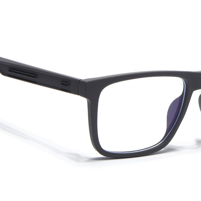 Eyejack Grey Square Eyeglasses for Men & Women (2905FCL2106-C2)
