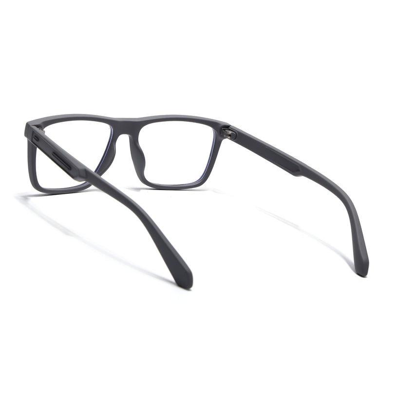 Eyejack Grey Square Eyeglasses for Men & Women (2905FCL2106-C2)