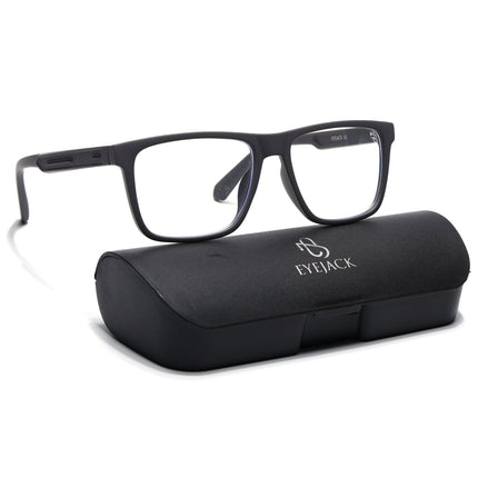 Eyejack Grey Square Eyeglasses for Men & Women (2905FCL2106-C2)