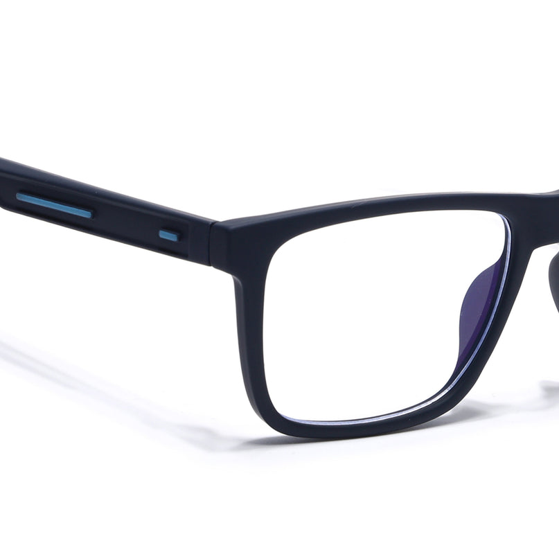 Eyejack Navy Blue Square Eyeglasses for Men & Women (2905FCL2107-C3)