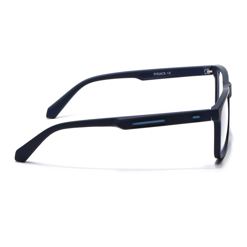 Eyejack Navy Blue Square Eyeglasses for Men & Women (2905FCL2107-C3)