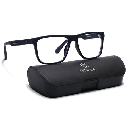 Eyejack Navy Blue Square Eyeglasses for Men & Women (2905FCL2107-C3)