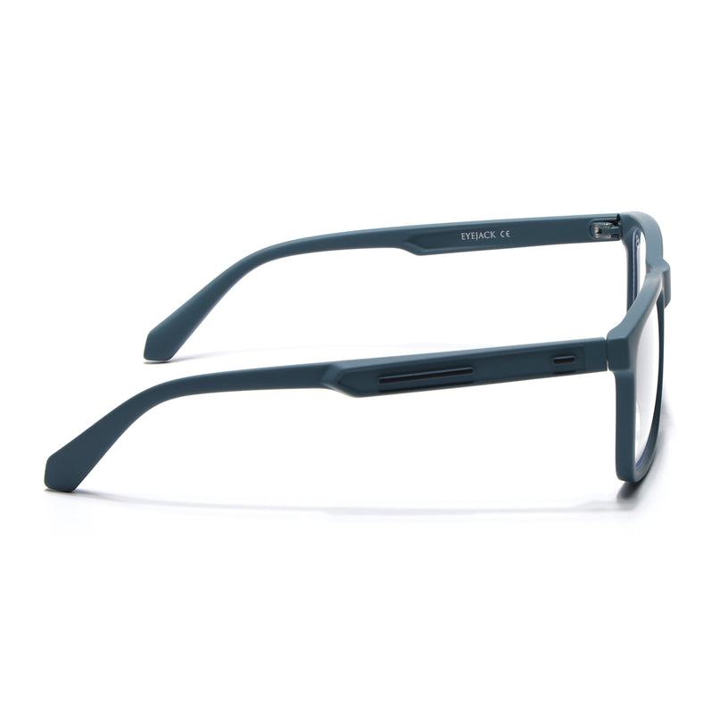Eyejack Blue Square Eyeglasses for Men & Women (2905FCL2108-C4)