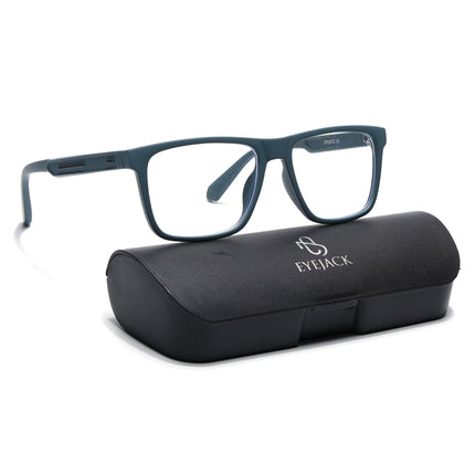 Eyejack Blue Square Eyeglasses for Men & Women (2905FCL2108-C4)