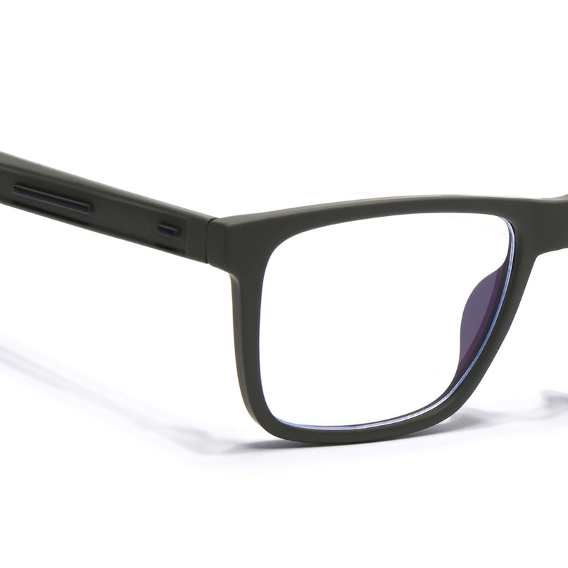 Eyejack Green Square Eyeglasses for Men & Women (2905FCL2109-C5)