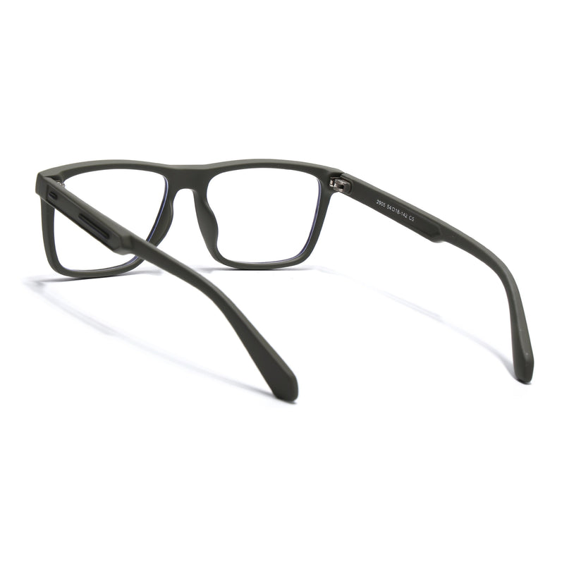 Eyejack Green Square Eyeglasses for Men & Women (2905FCL2109-C5)