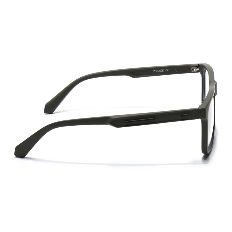 Eyejack Green Square Eyeglasses for Men & Women (2905FCL2109-C5)