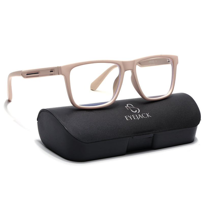 Eyejack Cream Square Eyeglasses for Men & Women (2905FCL2110-C6)