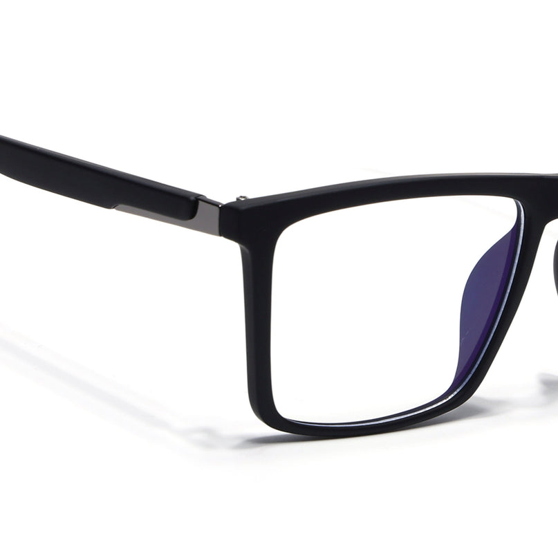 Eyejack Black Square Eyeglasses for Men & Women (2906FCL2111-C1)